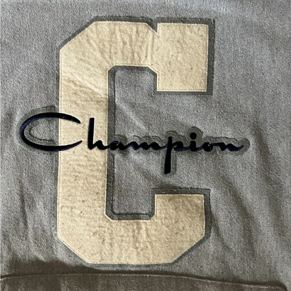 Mens Grey Champion Hoodie - Picture 2 of 3